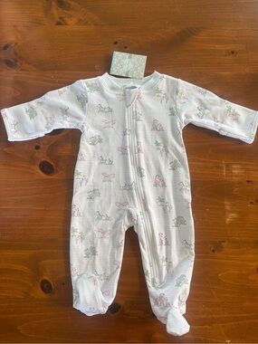 NWT Kissy Kissy Safari Party Zip Footie (Pink)